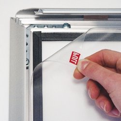 Alu vandtæt plakatramme, Snap-frame, A2, Sølv