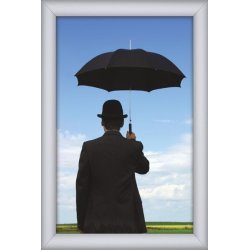 Alu vandtæt plakatramme, Snap-frame, 50x70, Sølv