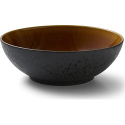 Bitz Salladsskål, stengods, svart/bärnsten