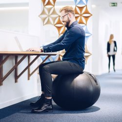 JobOut Balancebold Design, Kunstlæder, Sort