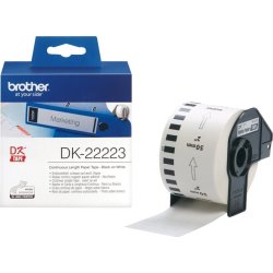 Brother DK22223 papperstejp, 50 mm, vit