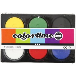 Vattenfärger Colortime Set 6 färger