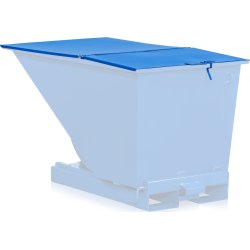 Platt lock för 900 l tippcontainer, blå