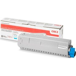 Lasertoner OKI C824 Cyan, 5000 sidor