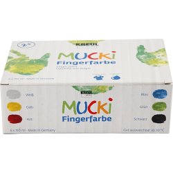 Fingerfärg Mucki150 ml blandade Färger