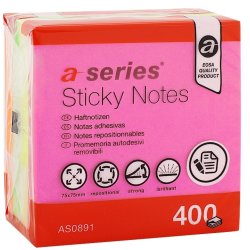 Sticky notes a-series Cube 75x75 mm Mix