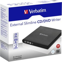 DVD-brännare Verbatim Transportabel USB 2.0 Svart