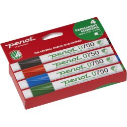 Permanent märkpenna Penol 0750 Set med 4 färger