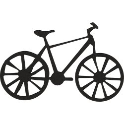 Kartongetikett Happy Moments Silhouette Cykel