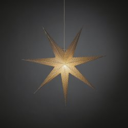 Papirstjerne hængende, Sølv, Ø 78 cm