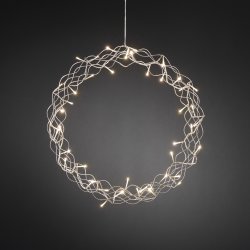 Ljuskrans 48 LED  Ø45 cm Silver