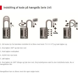 Kodlås ABUS 145/40 mm Svart