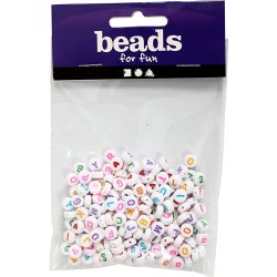 Bokstavspärlor Beads 7 mm 200 st