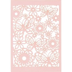 Spetskartong Happy Moments 200 g 10 ark Rosa