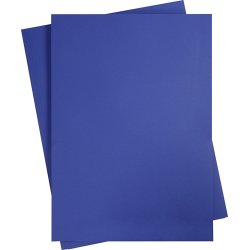 Karton, A2, 180g, 10 ark, kongeblå
