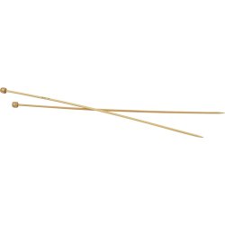 Strikkepinde, nr. 3,5, L: 35 cm, bambus