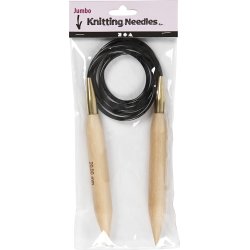 Rundstickor 20 L 150 cm, lackerat trä