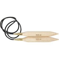 Rundstickor 25 L 150 cm, lackerat trä