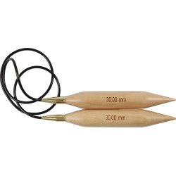 Rundstickor 30 L 150 cm, lackerat trä