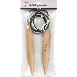 Rundstickor 35 L 150 cm, lackerat trä