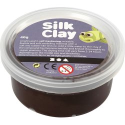 Silk Clay Modellervoks, 40 g, brun