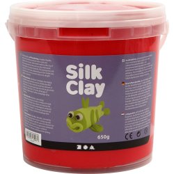 Silk Clay Modellervoks, 650 g, rød