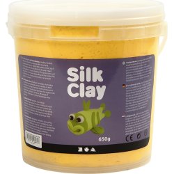Silk Clay Modellervoks, 650 g, gul