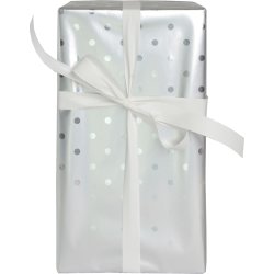 Gavepapir Dots Sølv, 57 cm x 100 m