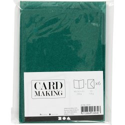 Brevkort och kuvert 6 set mörkgröna