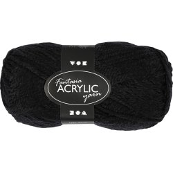 Akrylgarn Fantasia 50g svart