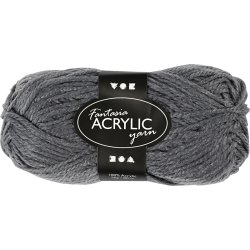 Akrylgarn Fantasia 50g grått