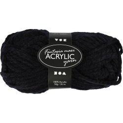 Akrylgarn Fantasia Maxi 50g svart