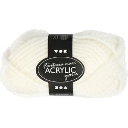 Akrylgarn Fantasia Maxi 50g råvit