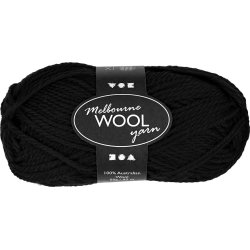 Ullgarn Melbourne 50g svart