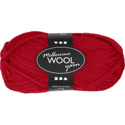 Ullgarn Melbourne 50g röd