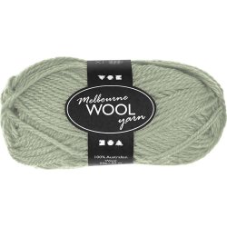 Ullgarn Melbourne 50g ljusgrönt