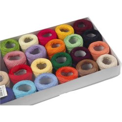Merceriserat bomullsgarn 24x20g blandade färger