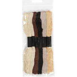 Broderigarn 6 buntar natur harmoni