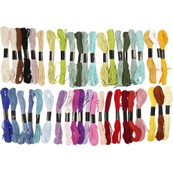 Broderigarn 42 buntar blandade färger