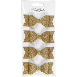 Rosetter Vivi Gade 31x85 mm 4 st Glitter Guld