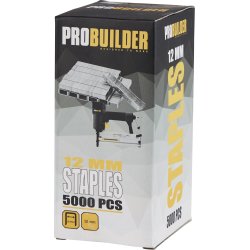 Probuilder häftklamrar t/häftpistol, 12mm, 5000 st