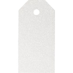 ViviGade Manillamærker 5x10cm, 15stk, glitter hvid