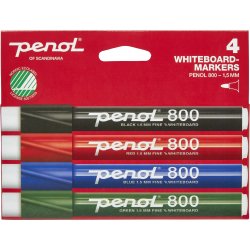 Penol 800 Whiteboardpenna set med 4 st.
