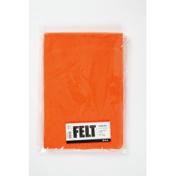 Hobbyfilt, A4 21x30 cm, 10 ark, orange