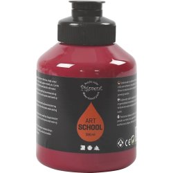 Akrylfärg Pigment 500 ml mörkröd