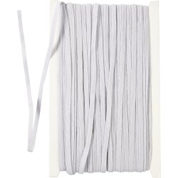 Elastiskt band 6 mm x 50 m Vit