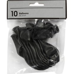 Ballonger 10 st Svart