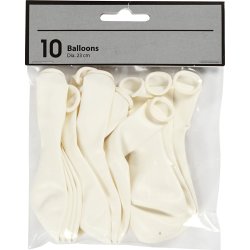 Ballonger 10 st Vit