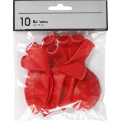 Ballonger 10 st Röd