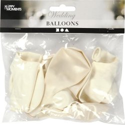 Ballonger 10 st Vit/pärlemor